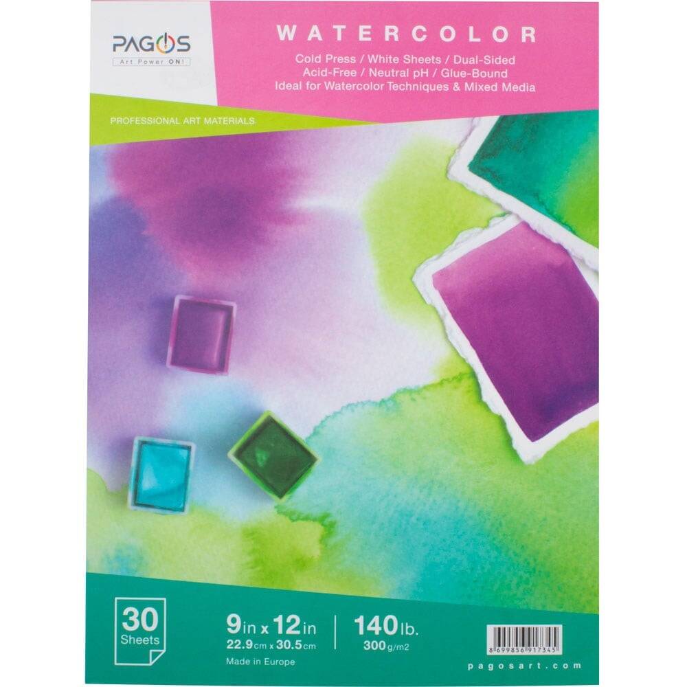 PAGOS Watercolor Notebook 22.9 cm x 30.5 cm 300 Gr 30 Copy.