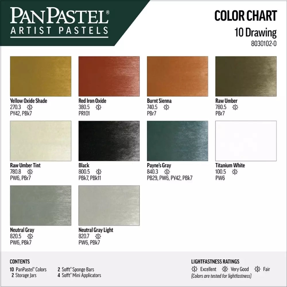PanPastel Drawing Set 10 Renk