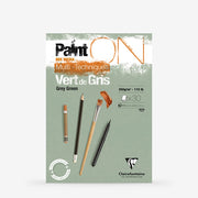 Clairefontaine Paint On Grey Green Teknik Blok A5 250g 30 Yaprak