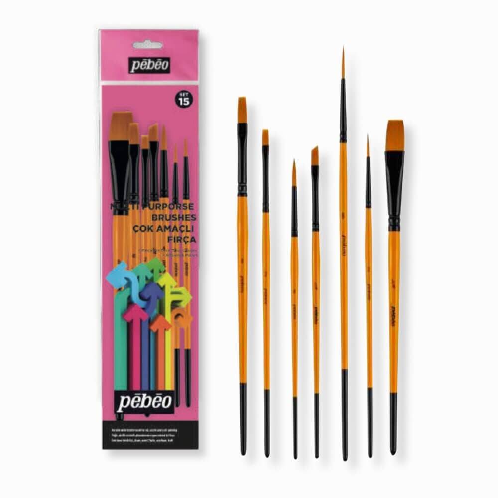 Pebeo Multi-Purpose 7-Piece Brush Set