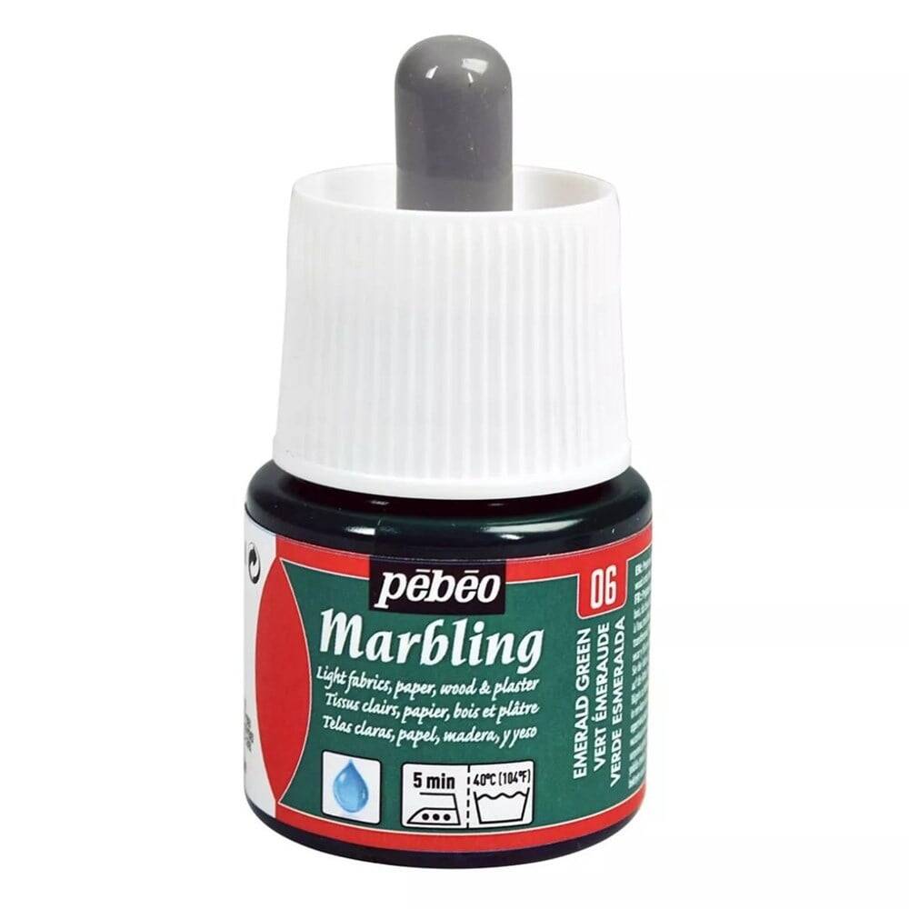 Pebeo Marbling Marbling Paint 45 ml Bottle 06 Emerald Green