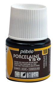 Pebeo Porcelaine Paint 45 ml 108 Shimmer Chocolate
