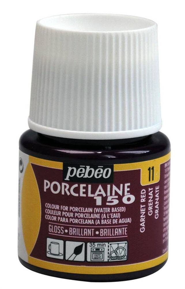 Pebeo Porcelaine 150 Fırınlanabilir Porselen Boyası 45 ml Garnet Red