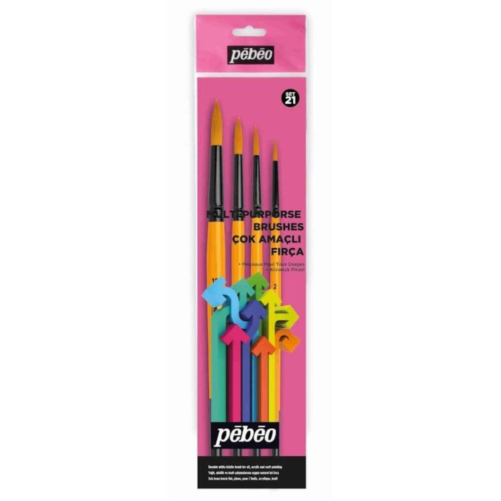 Pebeo Set-21 4-Piece Brush Set