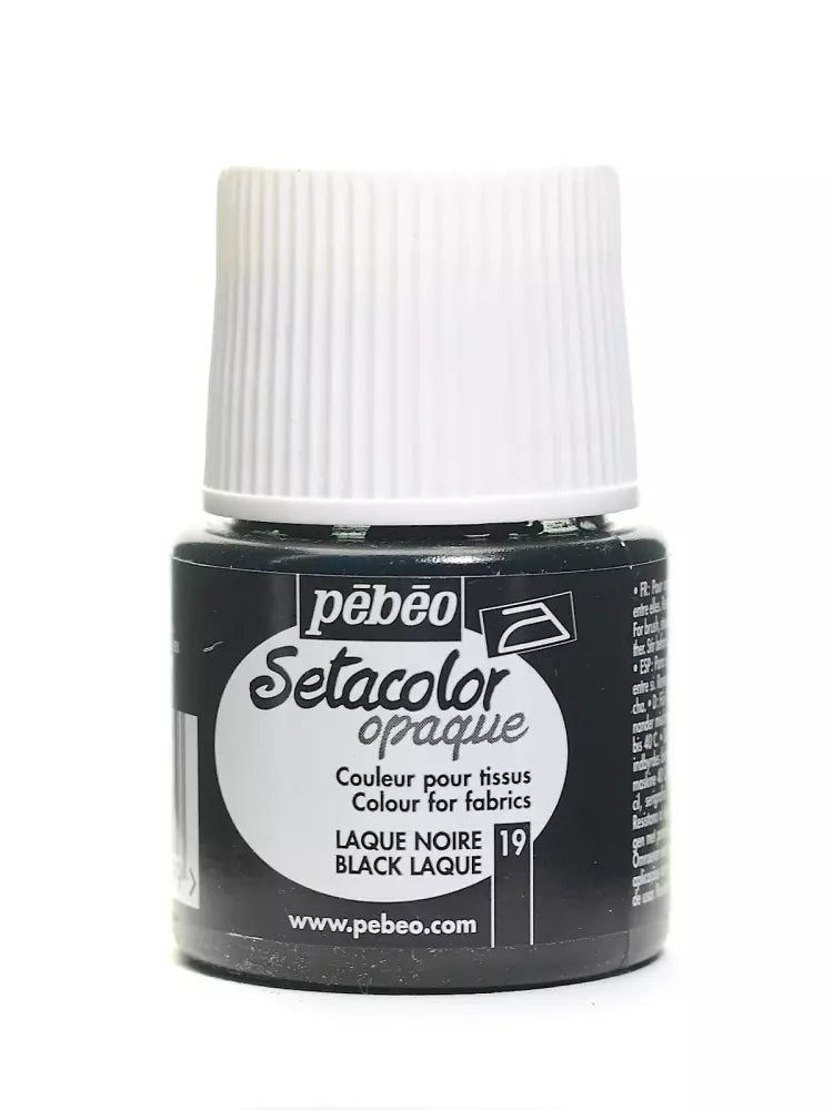 Pebeo Setacolor Opaque Fabric Paint 45 ml Laque Noire
