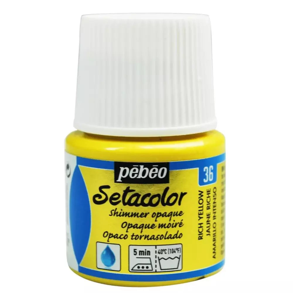 Pebeo Setacolor Opaque Fabric Paint 45 ml YD Rich Yellow