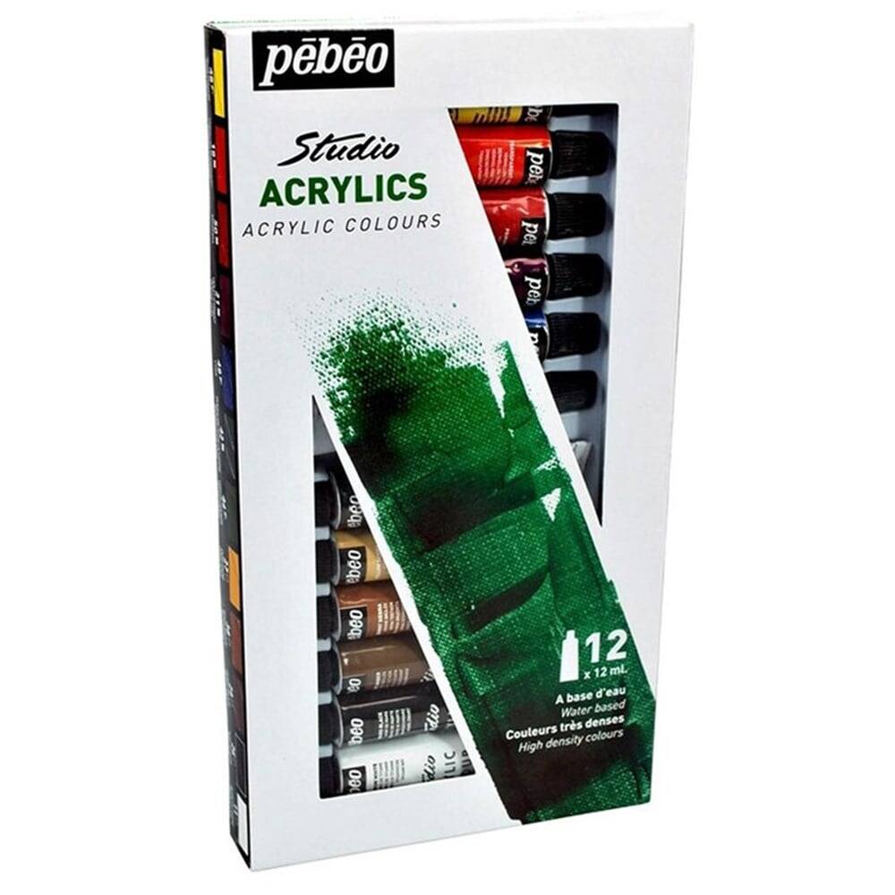 Pebeo Studio Xl Acrylic Paint Set 12x12ml