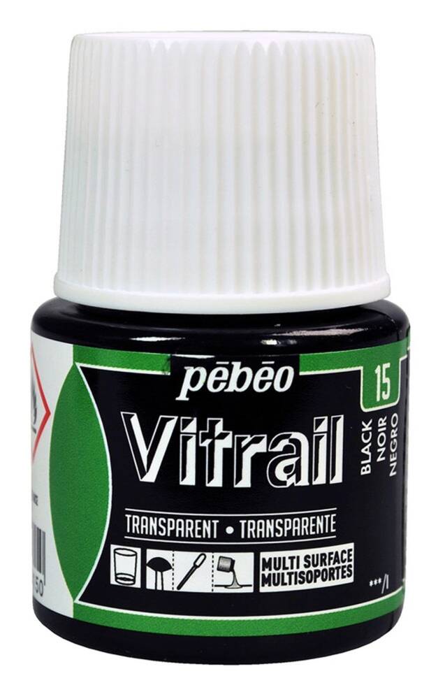 Pebeo Vitrail Glass Paint 45 ml 15 Black