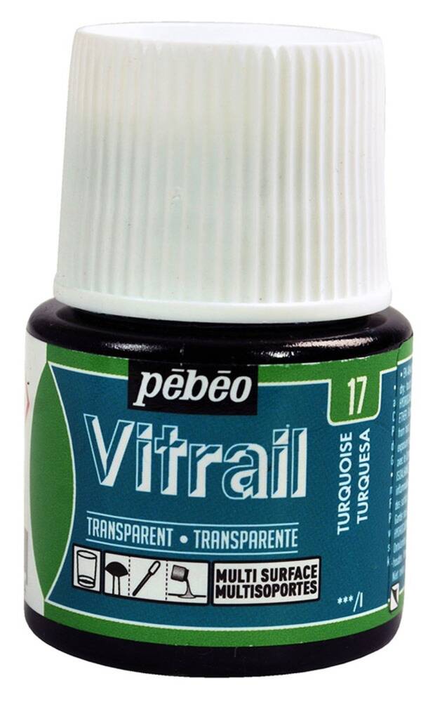 Pebeo Vitrail Glass Paint 45 ml 17 Turquoise Blue