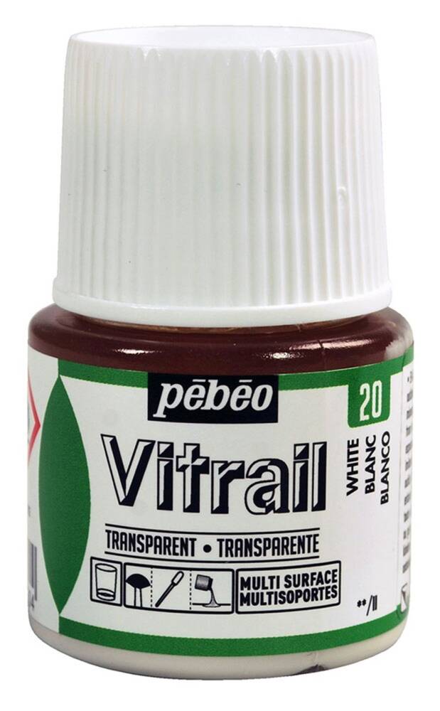 Pebeo Vitrail Glass Paint 45 ml 20 White