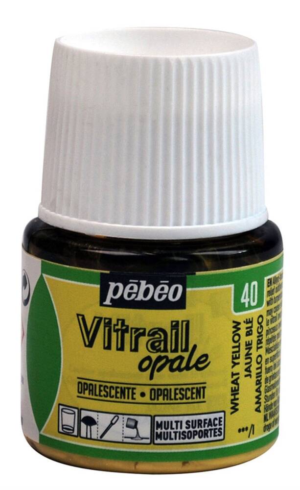 Pebeo Vitrail Glass Paint 45 ml 40 Opaque (Opaque) Wheat Yellow