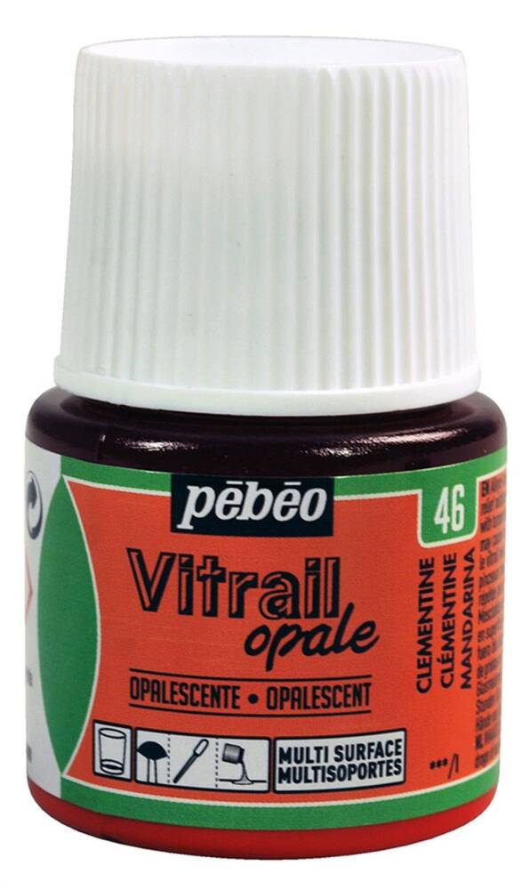 Pebeo Vitrail Glass Paint 45 ml 46 Opaque (Opaque) Clementine