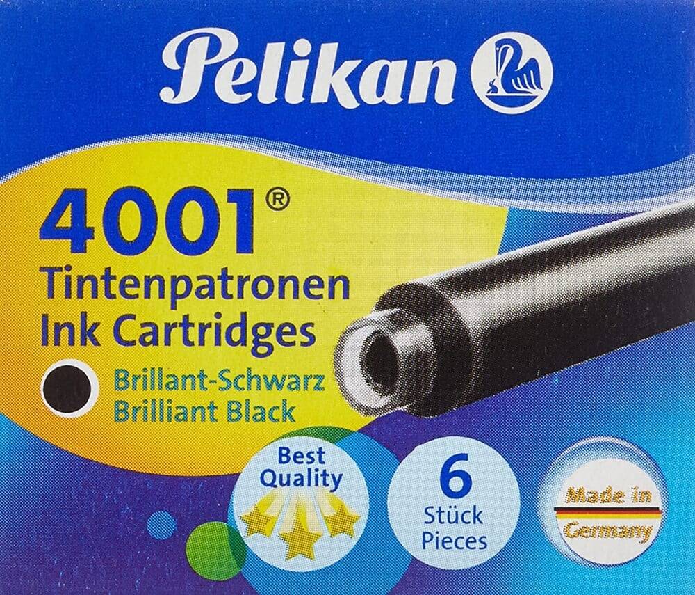 Pelikan Dolmakalem Kartuşu 4001 Siyah Kısa 6'lı