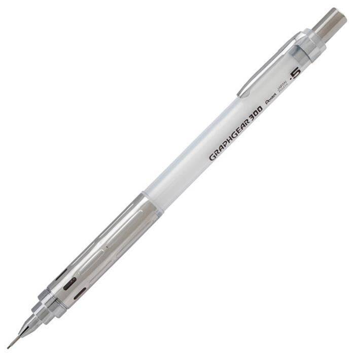 Pentel Graphgear 300 Versatil Teknik Çizim ve Yazı Kalemi 0.5 mm Beyaz