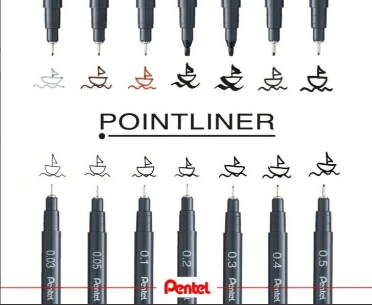 Pentel Pointliner Technical Drawing Pen 0.03 mm S20P-03A