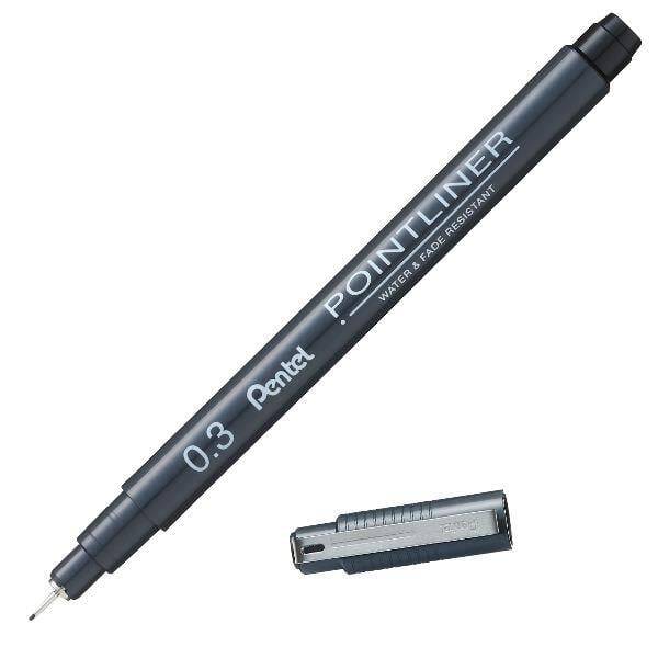 Pentel Pointliner Teknik Çizim Kalemi 0.3 mm S20P-3A