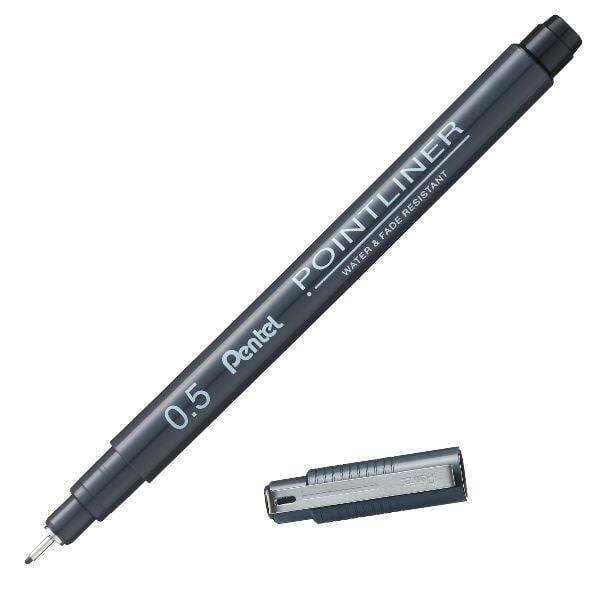 Pentel Pointliner Technical Drawing Pen 0.5 mm Black S20P-5A