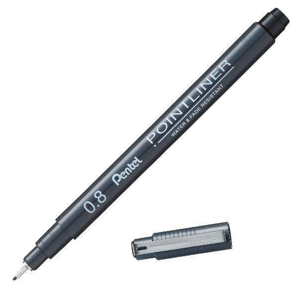Pentel Pointliner Teknik Çizim Kalemi 0.8 mm S20P-8A