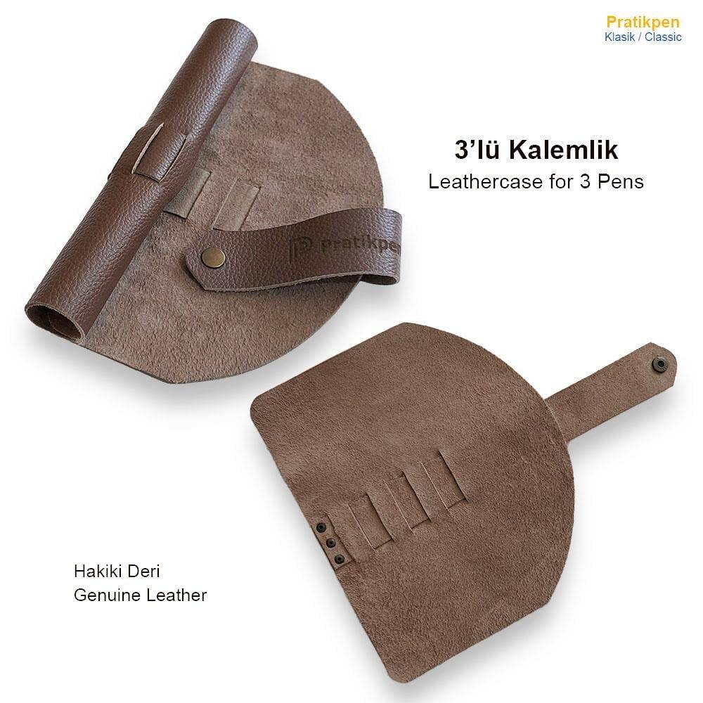 Pratikpen Deri Kalemlik 3'lü