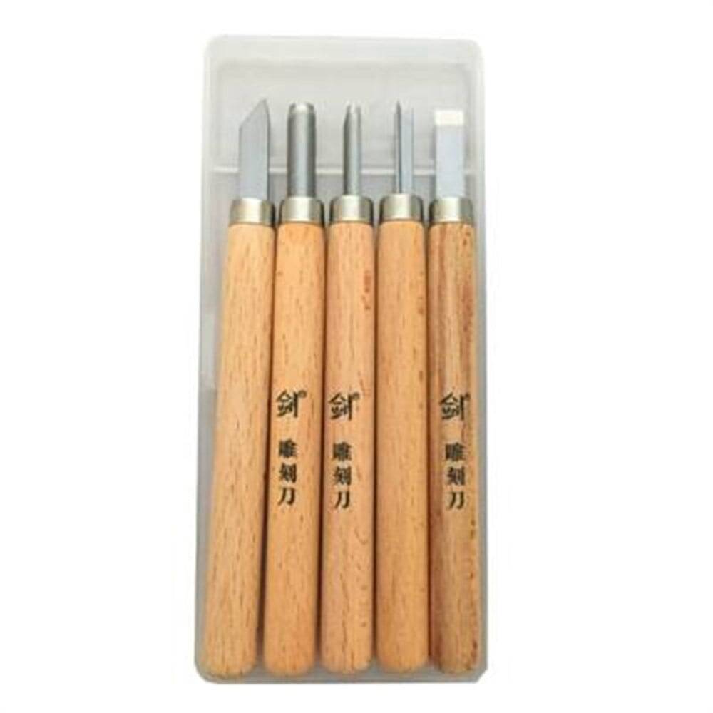 Professional Carving Set of 5 in Plastic Box