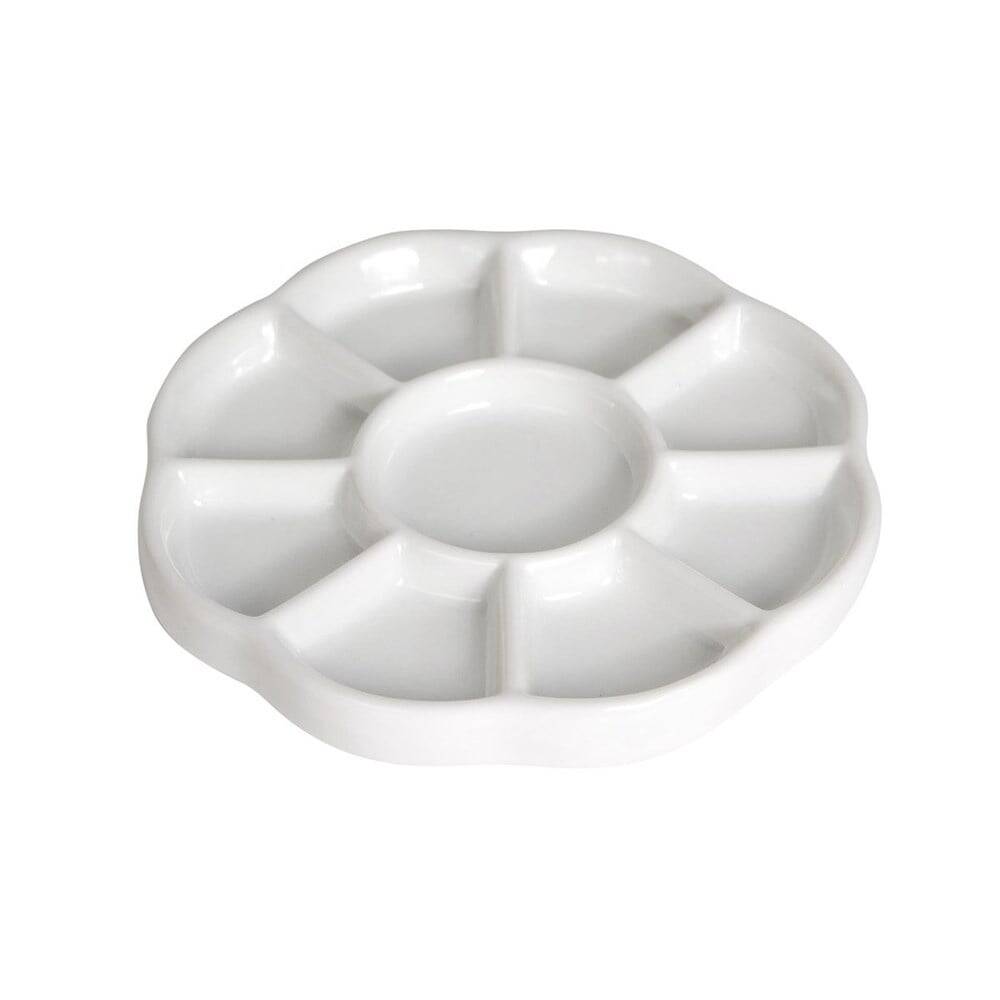 Professional Porcelain Daisy Palette 13.5 cm 9 Compartments
