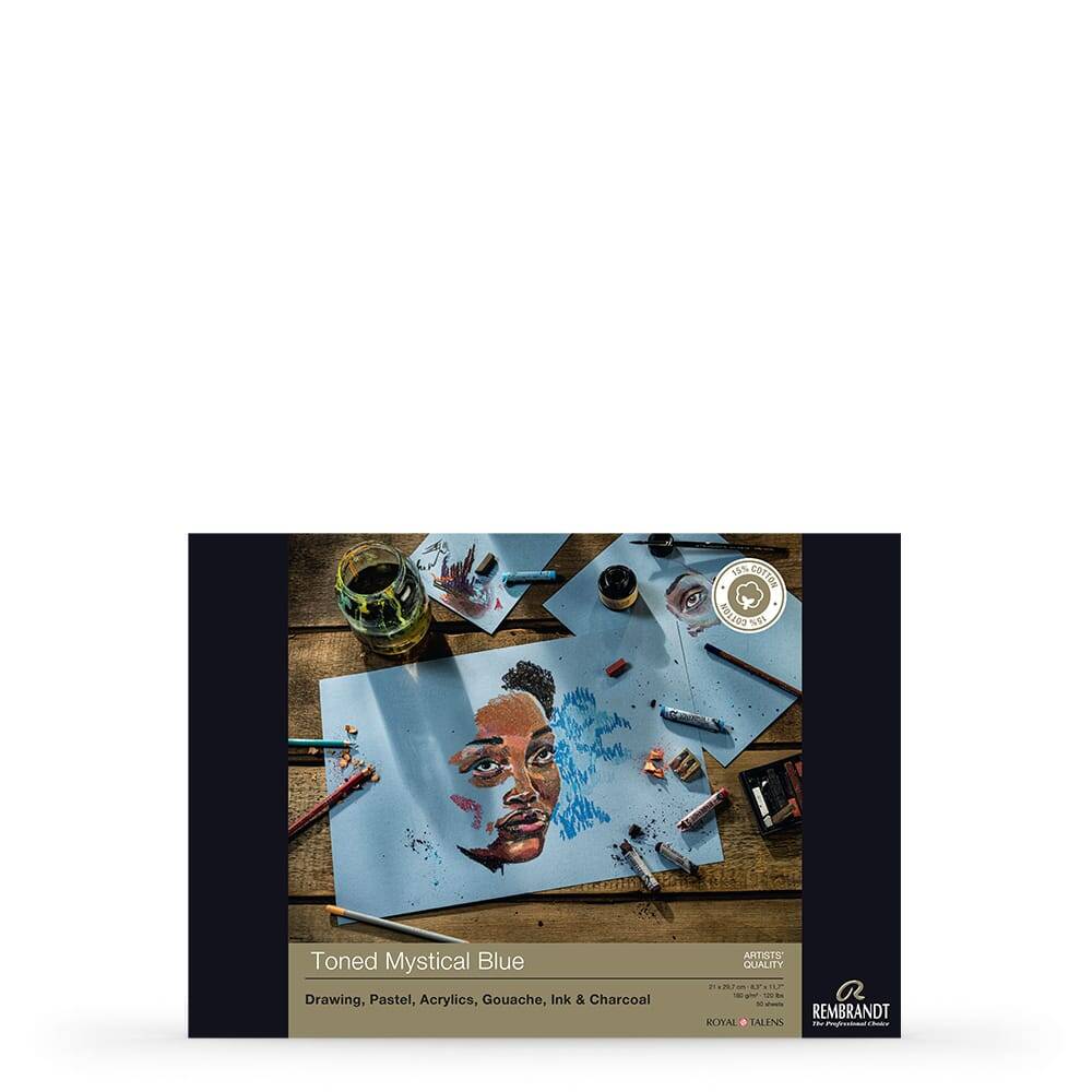 Rembrandt Toned Mystical Blue Çok Amaçlı Sanatsal Blok A4 180 gr 50 Yaprak