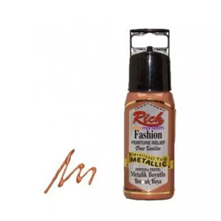 Rich Dimensional Bead Paint Metallic Copper 60 cc