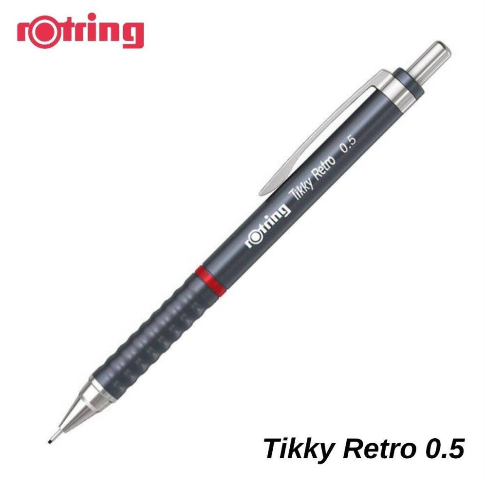 Rotring Tikky Retro Versatil Kalem Metalik Gri 0.5 mm