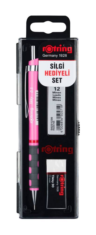Rotring Tikky Versatil Okul Seti 0,5 mm Neon Pembe