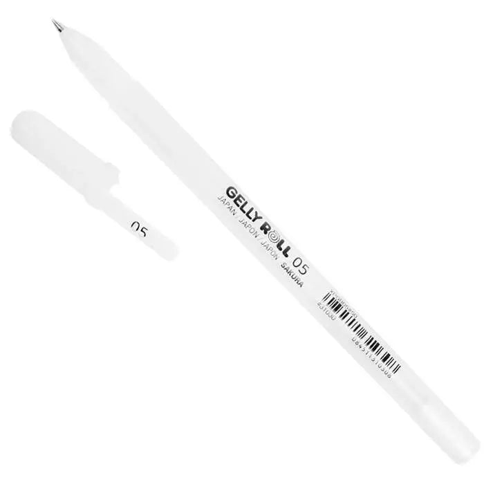 Sakura Gelly Roller 0.5- White Roller Gel Pen