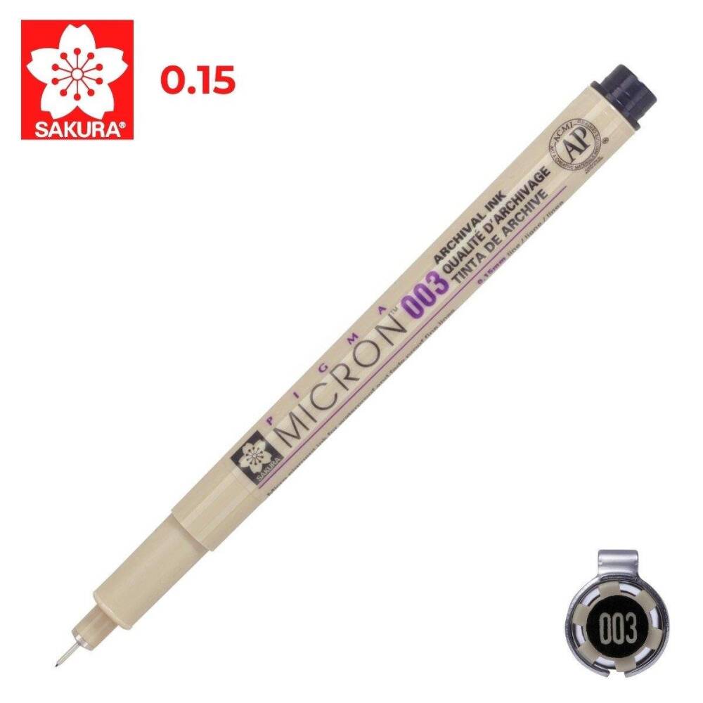 Sakura Pigma Micron 003 Çizim Kalemi Siyah 0.15 mm