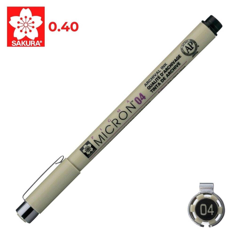 Sakura Pigma Micron 04 Çizim Kalemi Siyah 0.40 mm