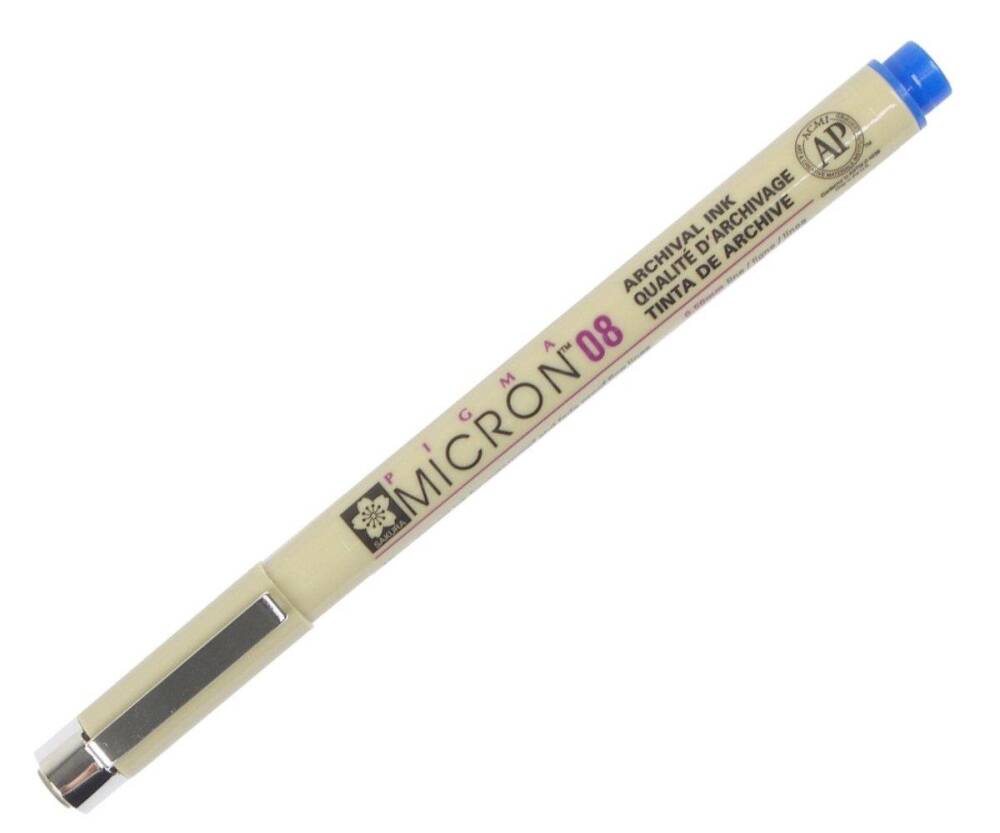 Sakura Pigma Micron 08 Mavi 0,5 Mm