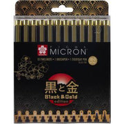 Sakura Pigma Micron Black & Gold Edıtıon Set 12'Li