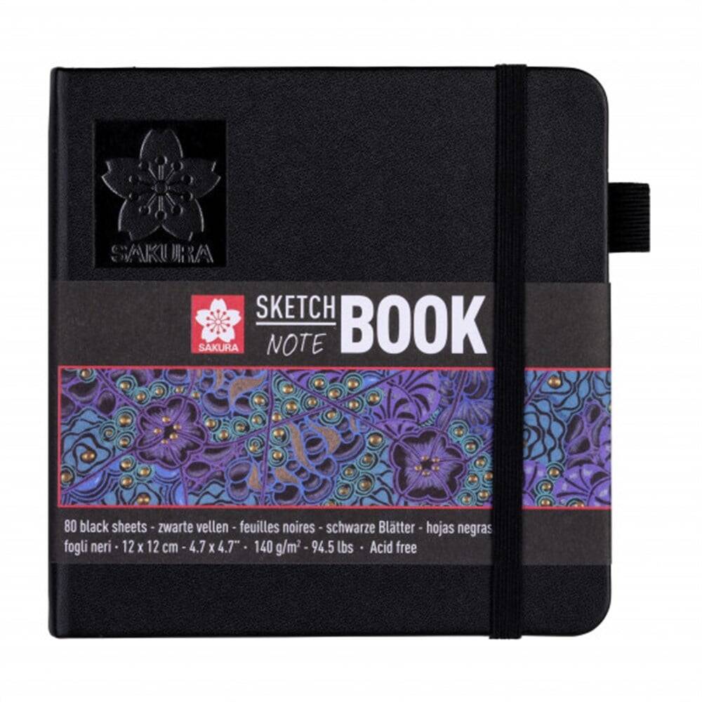 Sakura Sketch Book Black 140Gr 12X12Cm
