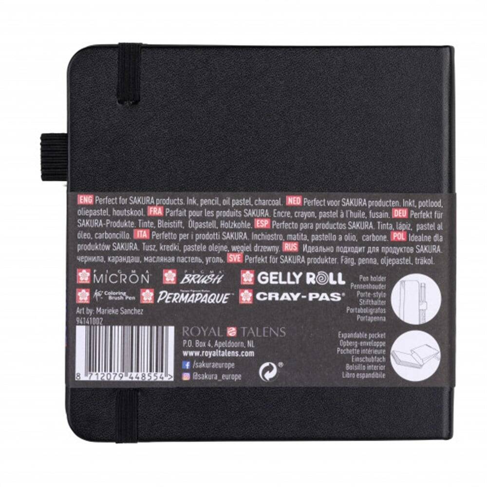 Sakura Sketch Book Black 140Gr 12X12Cm
