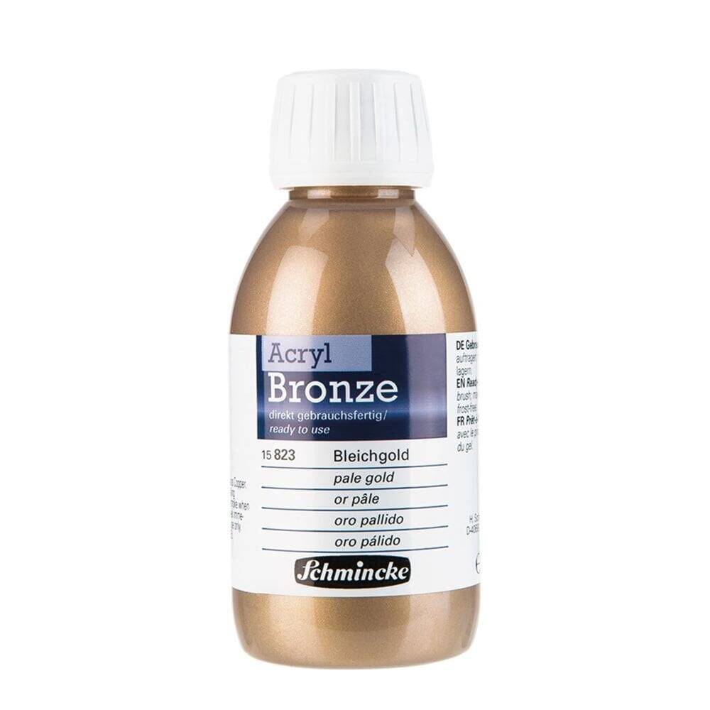 Schmincke Acrylic Bronze Metal Acrylic Paint 150 ml 823 Pale Gold