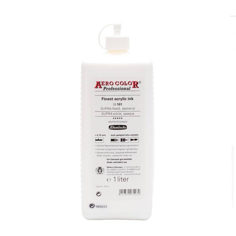 Schmincke Aero Color Akrilik Mürekkep 1000 ml 101 Supra White Opaque