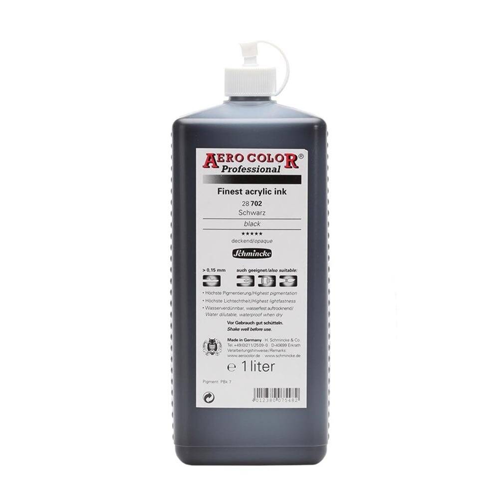 Schmincke Aero Color Akrilik Mürekkep 1000 ml 702 Black