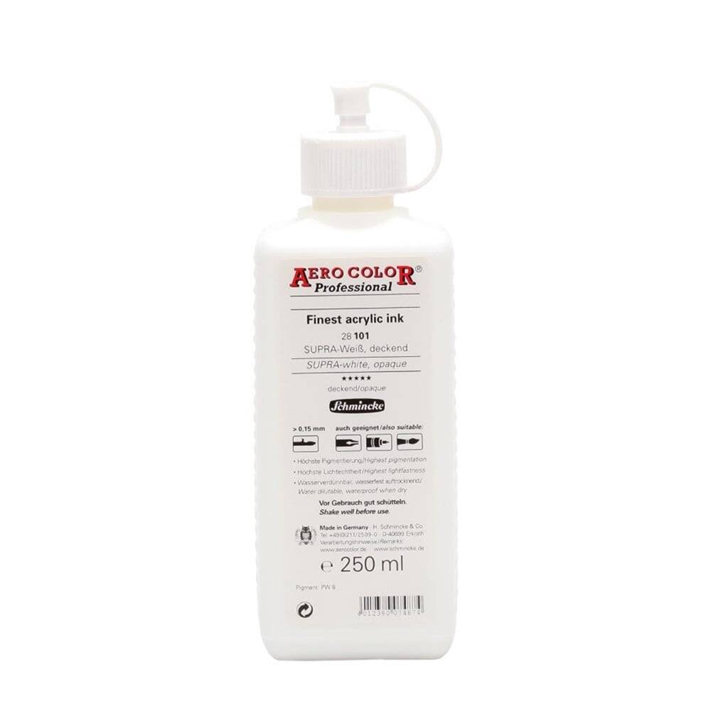 Schmincke Aero Color Akrilik Mürekkep 250 ml 101 Supra White Opaque