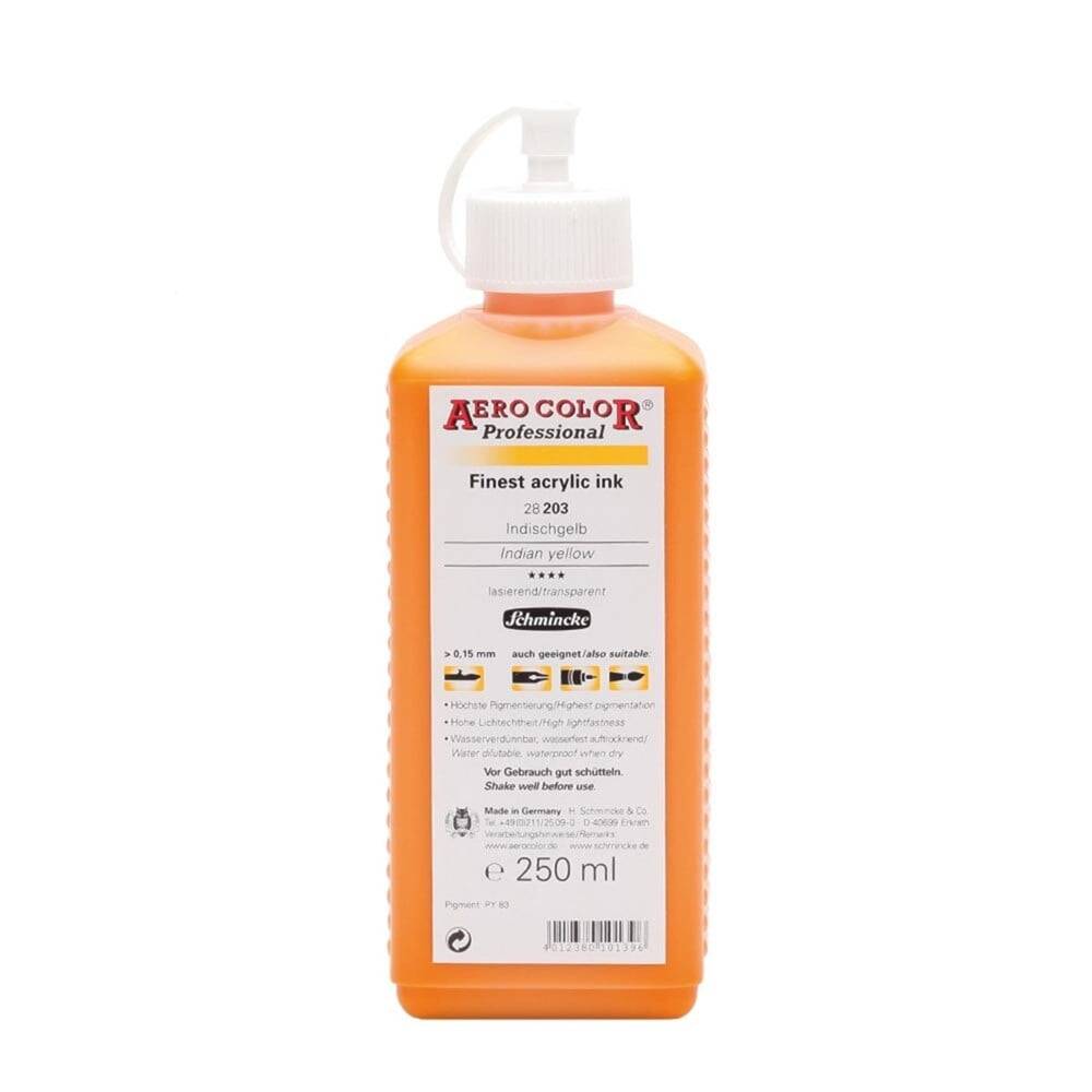 Schmincke Aero Color Akrilik Mürekkep 250 ml 203 Indian Yellow