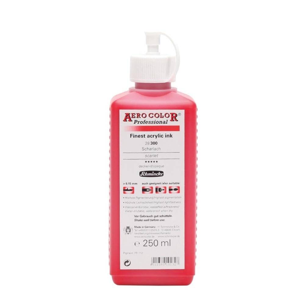 Schmincke Aero Color Akrilik Mürekkep 250 ml 300 Scarlet