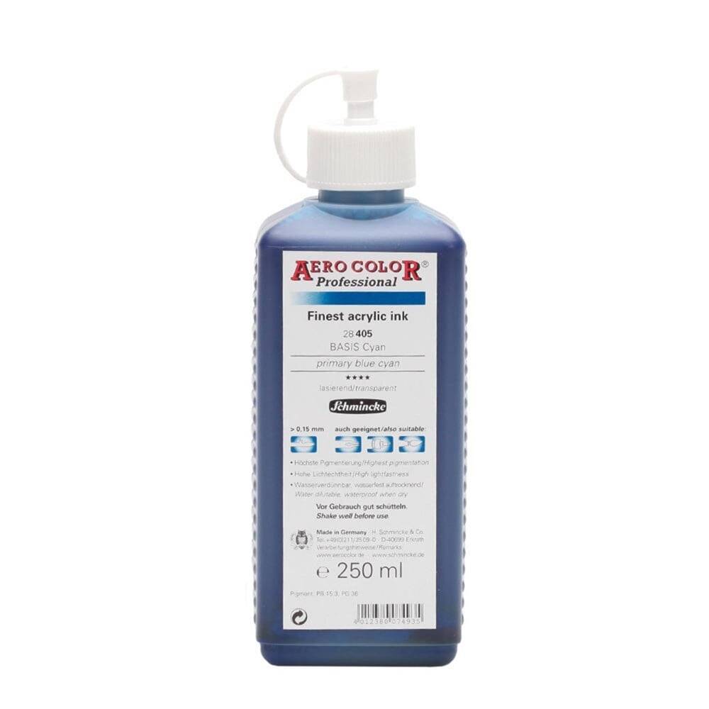Schmincke Aero Color Akrilik Mürekkep 250 ml 405 Primary Blue Cyan