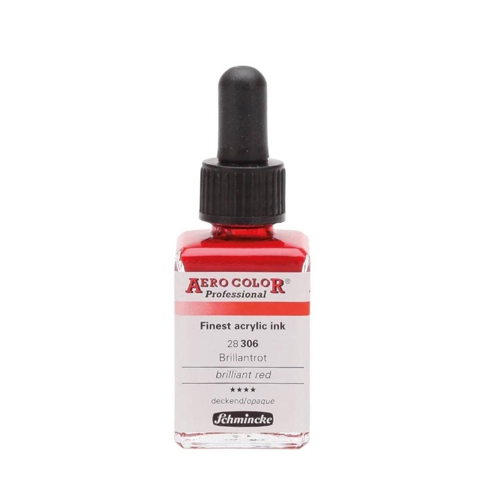Schmincke Aero Color Akrilik Mürekkep 28 ml 306 Brilliant Red