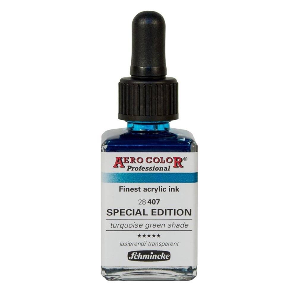 Schmincke Aero Color Akrilik Mürekkep 28 ml 407 Turquoise Green Shade