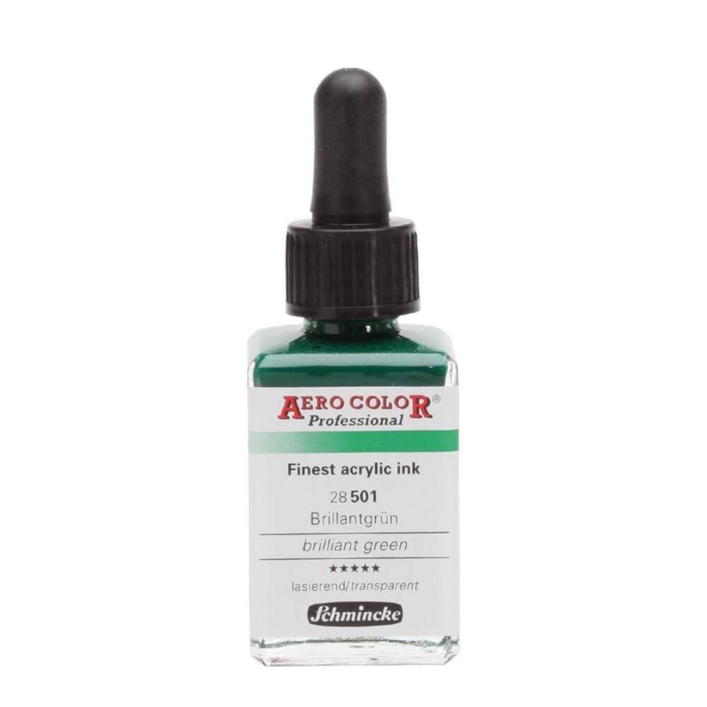 Schmincke Aero Color Akrilik Mürekkep 28 ml 501 Brilliant Green