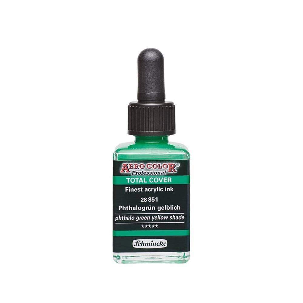 Schmincke Aero Color Akrilik Mürekkep 28 ml 851 Phthalo Green Yellow Shade