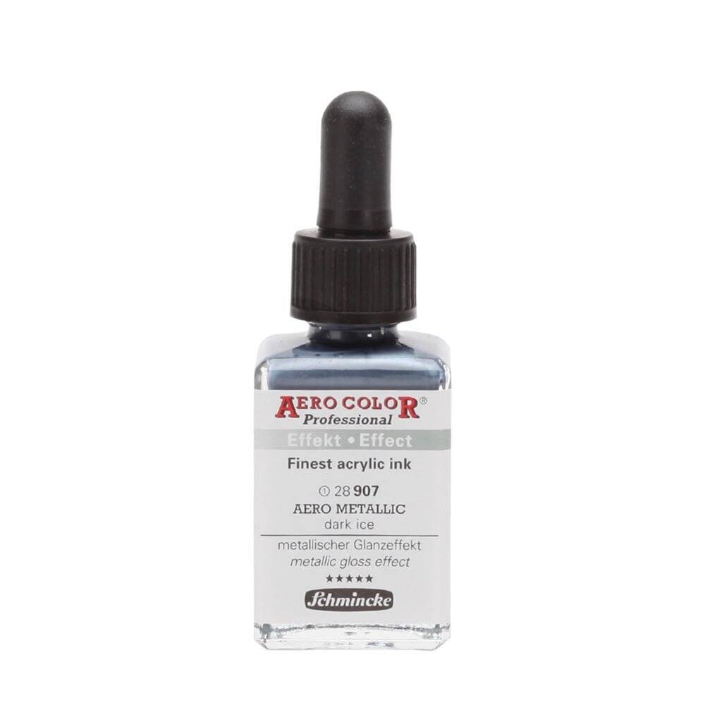 Schmincke Aero Color Akrilik Mürekkep 28 ml 907 Aero Metallic Dark Ice