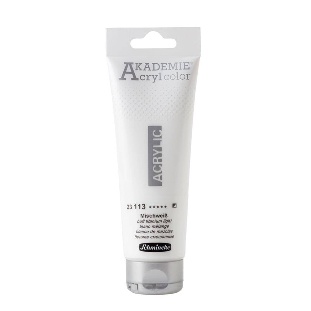 Schmincke Akademie Acrylic Paint 120 ml 113 Buff Titanium Light