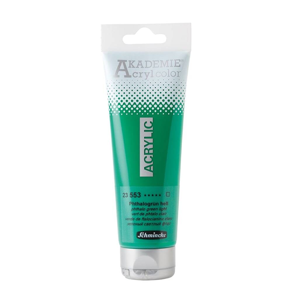 Schmincke Akademie Acrylic Paint 120 ml 553 Phthalo Green Light
